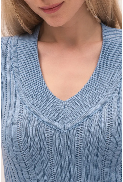 Knit T-Shirt Lyseblå