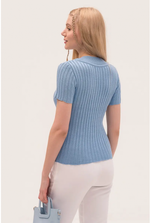 Knit T-Shirt Lyseblå