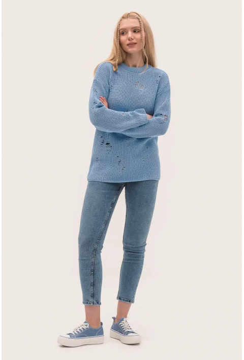  Knit Sweater Eco Collection Lyseblå