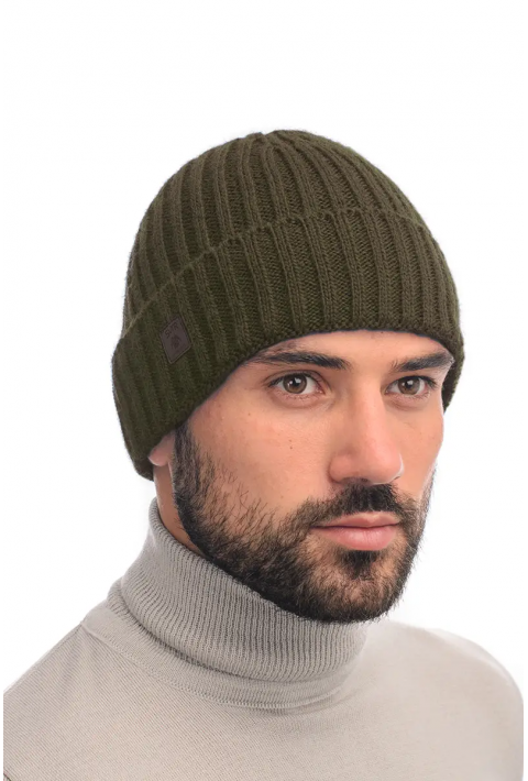 Wool Knit Hat Army green