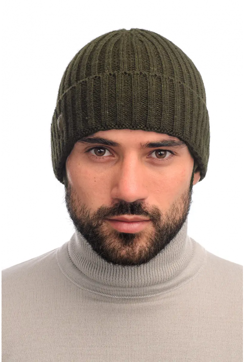 Wool Knit Hat Army green