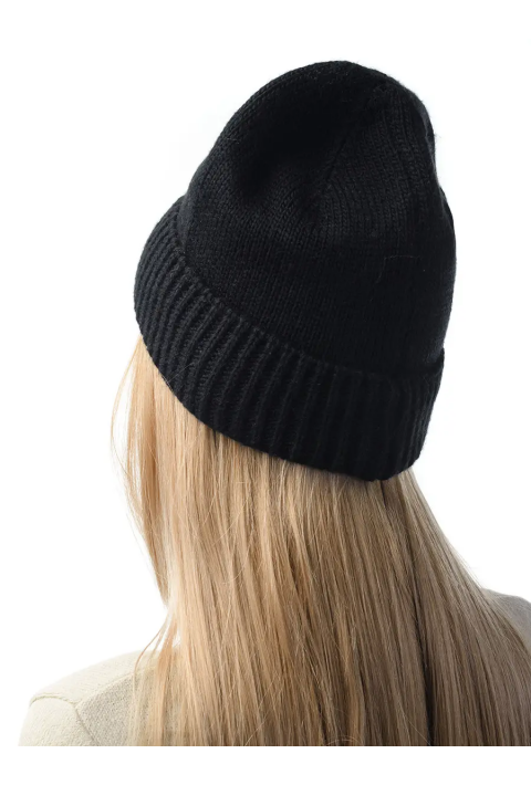 Wool Knit Hat Black