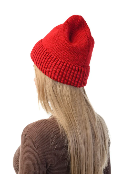 Wool Knit Hat Red