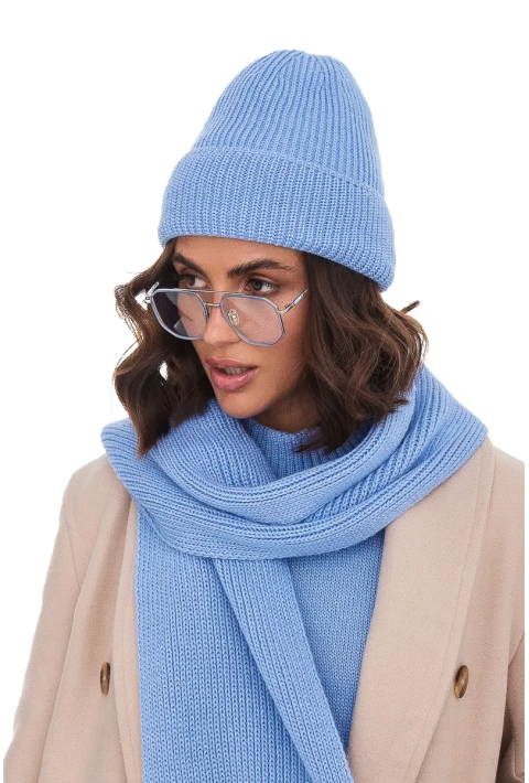 Knit Hat Light Blue
