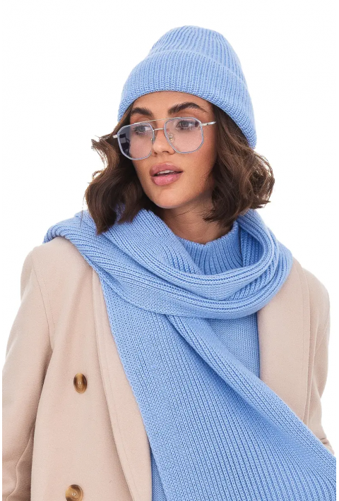 Knit Hat Light Blue