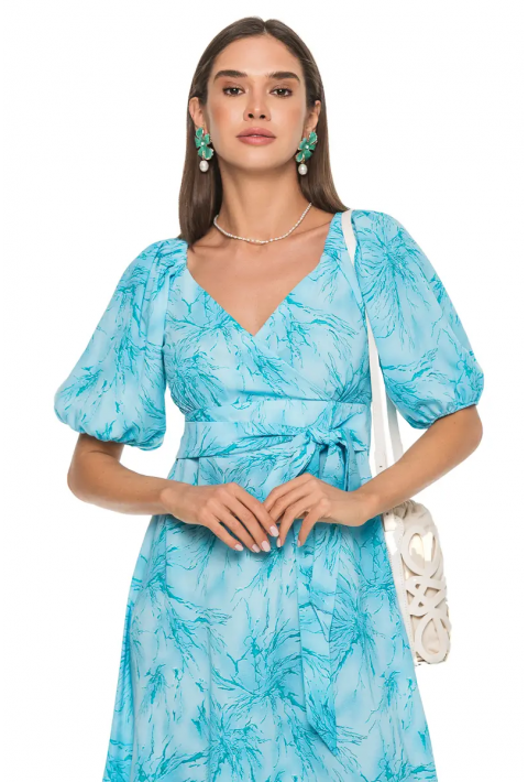 Knit Dress Light-blue