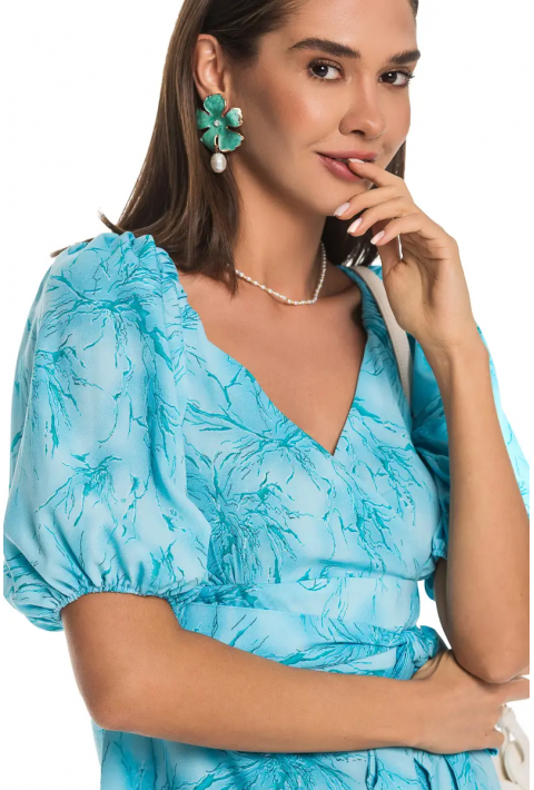 Knit Dress Light-blue