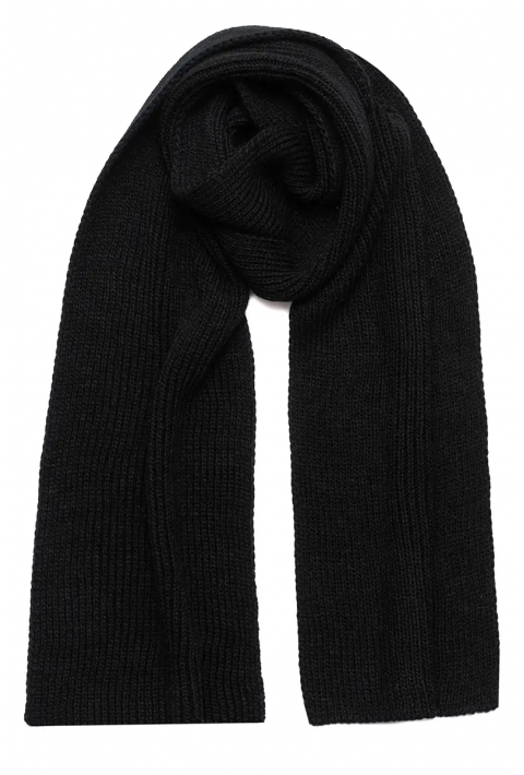 Wool Knit Scarve Black
