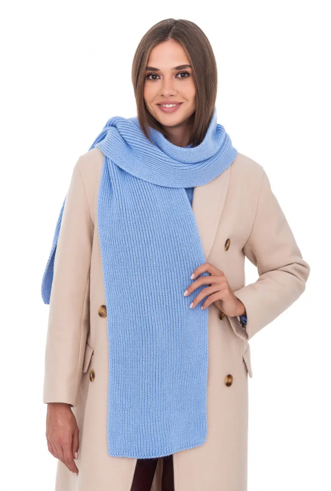 Wool Knit Scarve Light blue