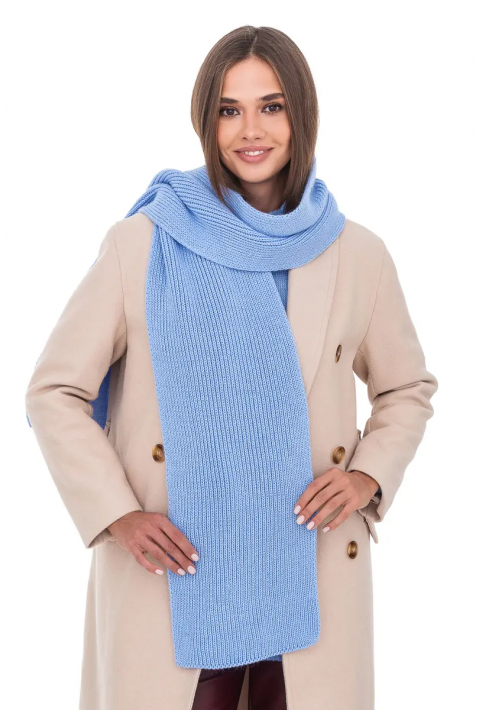 Wool Knit Scarve Light blue