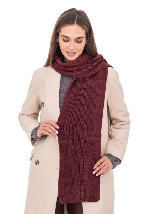 Wool Knit Scarve Bordeaux