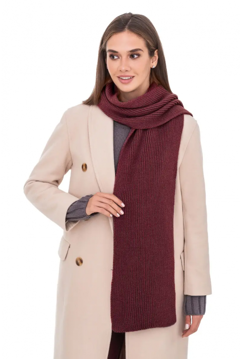 Wool Knit Scarve Bordeaux