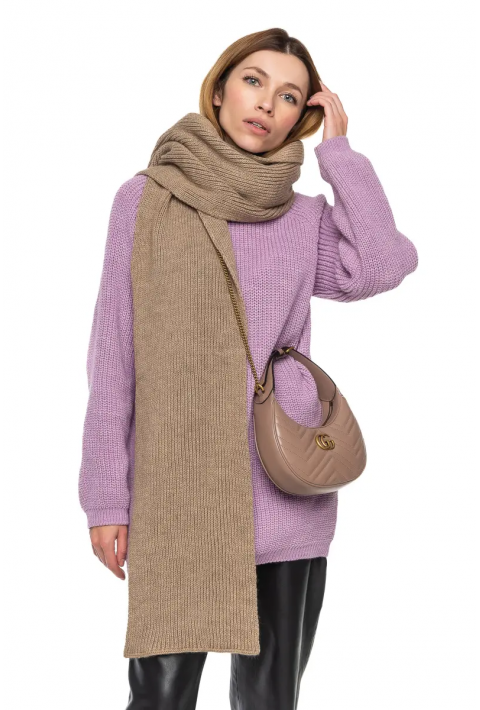 Wool Knit Scarve Sand