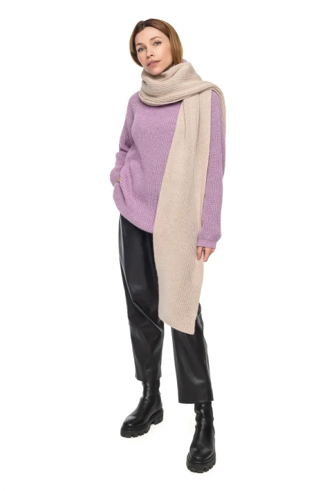 Wool Knit Scarve Beige