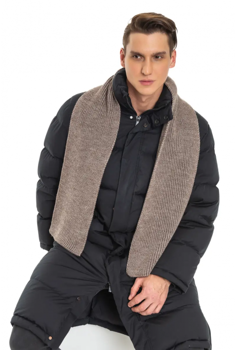 Soft-Touch Wool Knit Scarve Sand