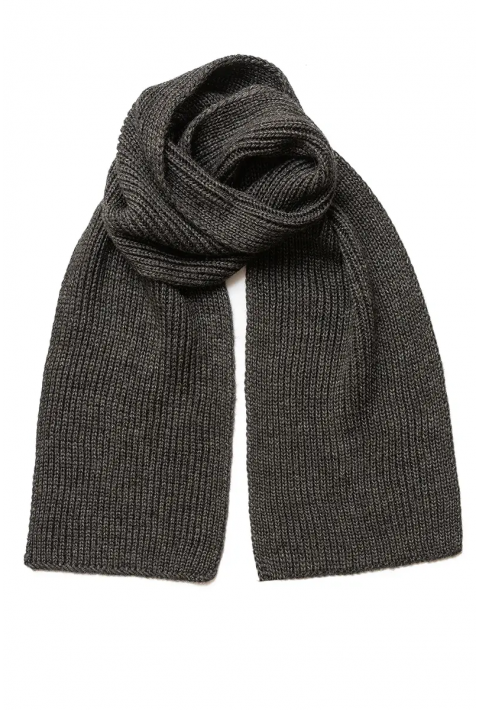 Soft-Touch Wool Knit Scarve Grey