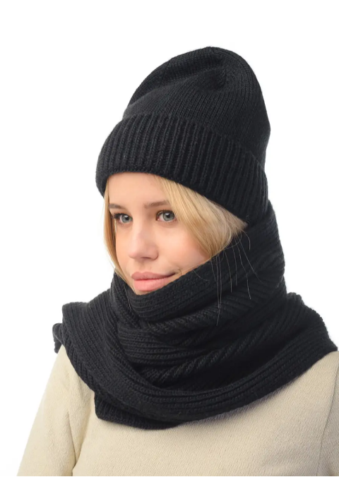 Wool Knit Hat and Scarve