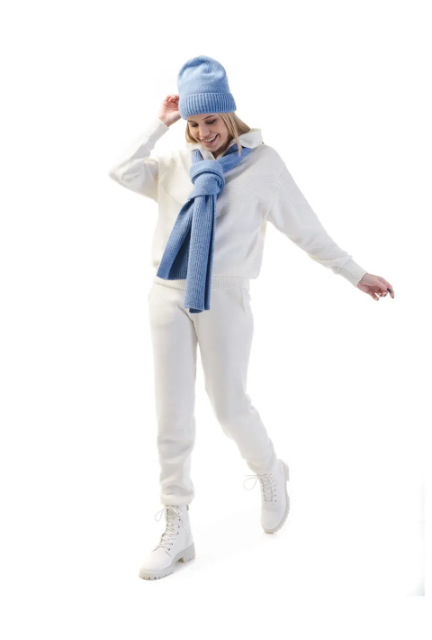 Wool Knit Hat and Scarve Jeans