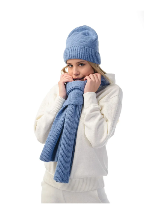 Wool Knit Hat and Scarve