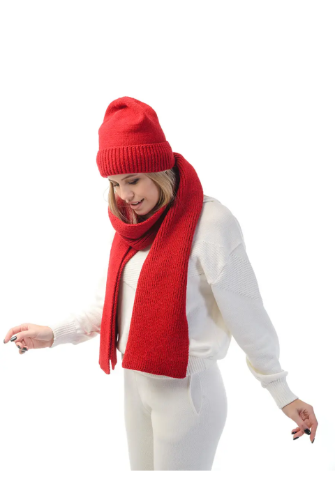 Wool Knit Hat and Scarve