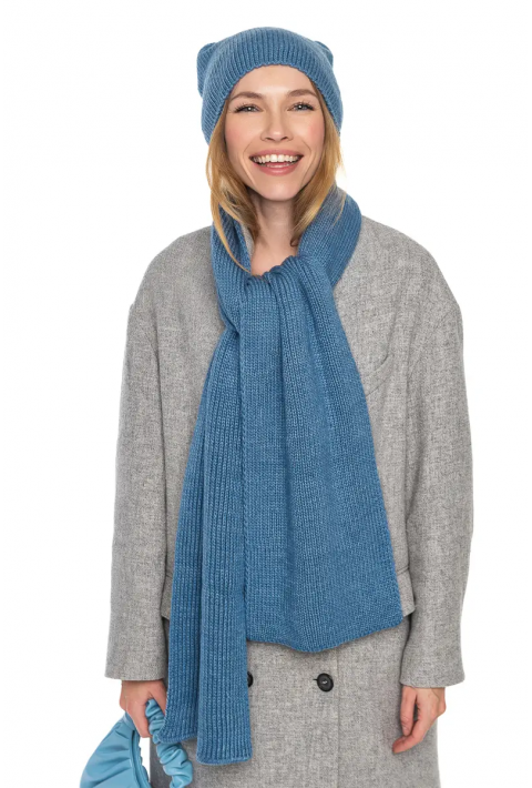 Wool Knit Hat and Scarve Jeans