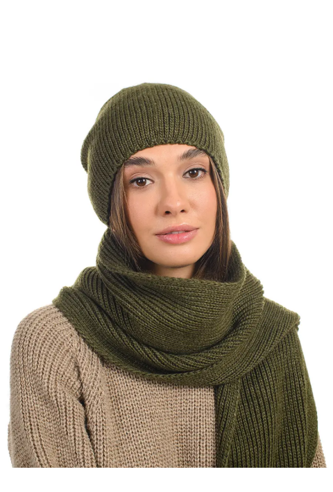 Wool Knit Hat and Scarve