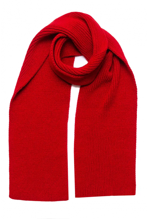 Wool Knit Hat and Scarve Red
