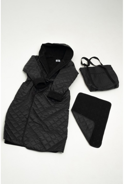 Windproof Bathrobe Black