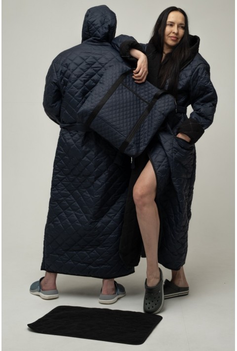 Windproof Bathrobe Dark blue