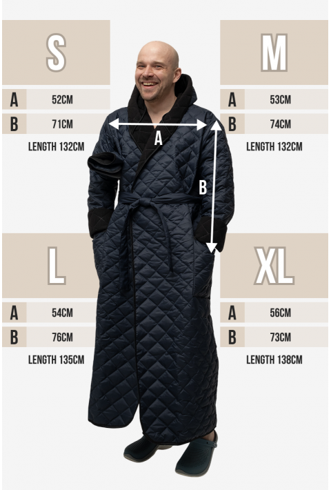 Windproof Bathrobe Dark blue