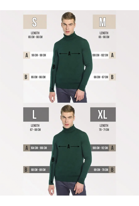 T-neck Knit Jumper Blue
