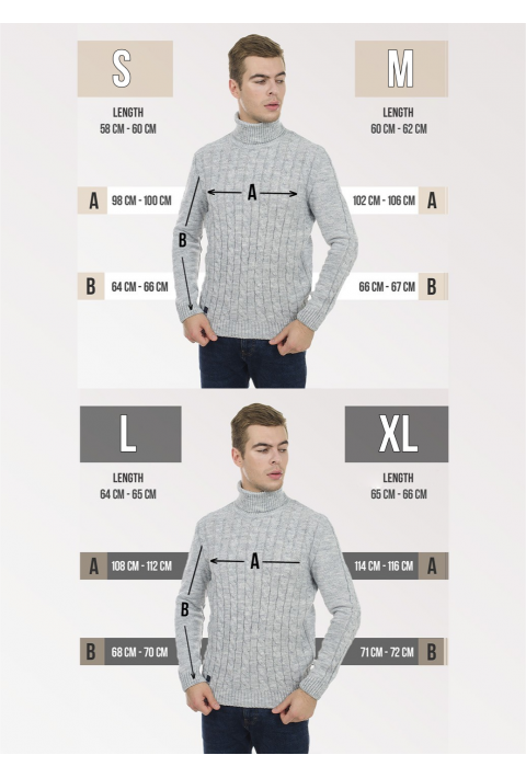 Soft Touch T-neck Knit Jumper Sand