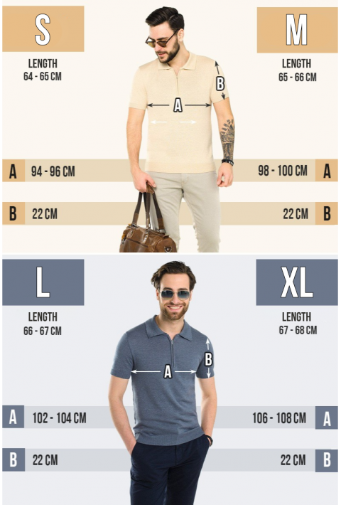Knit T-Shirt "Polo" Brun