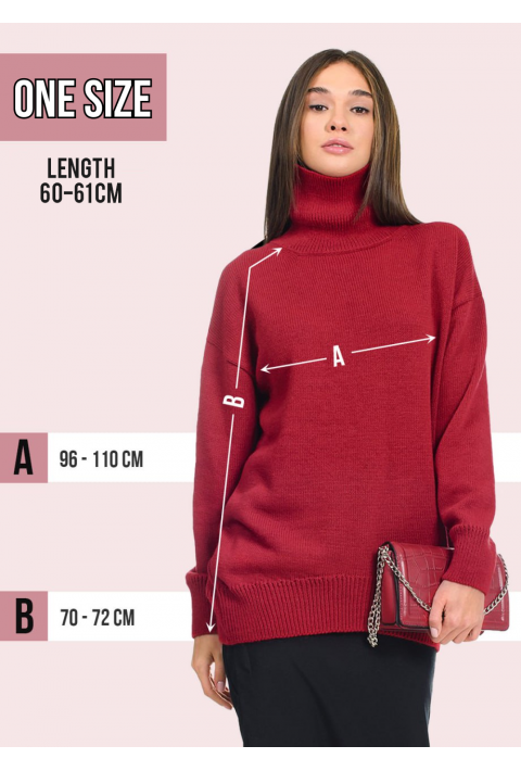 Oversize Knit Sweater Red