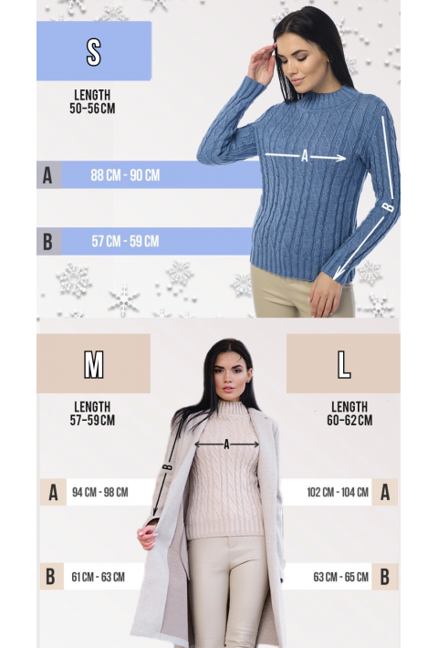 Soft Touch T-neck Knit Sweater Cream