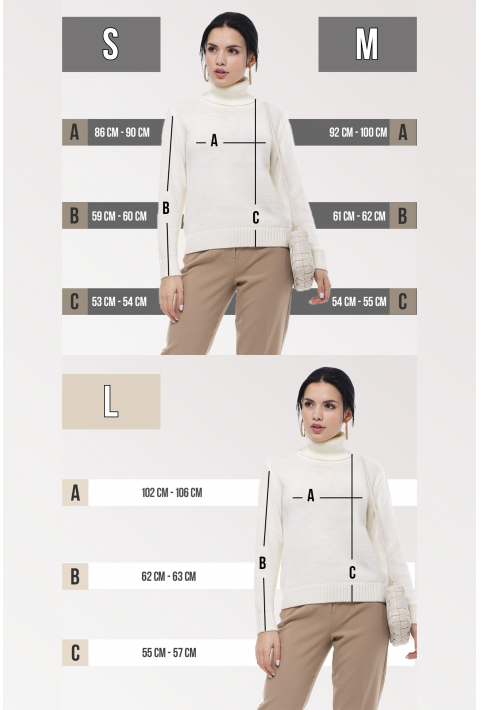 Turtleneck knit pullover 