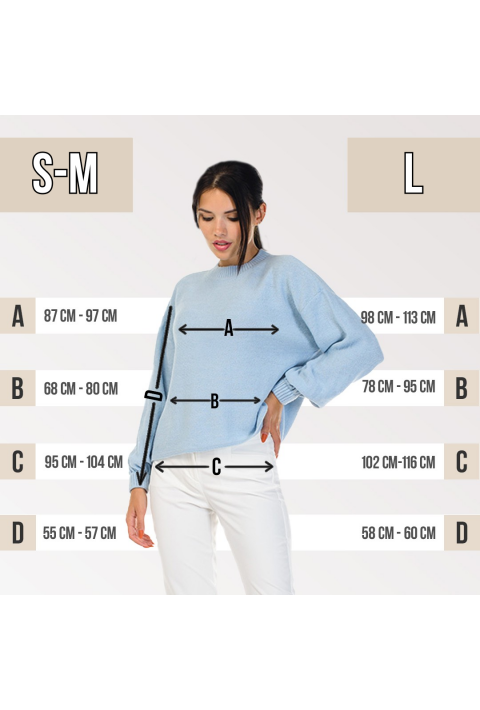Loose Knit Sweater Lyseblå