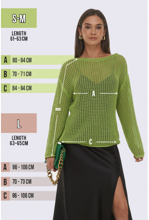 Openwork Knit Sweater Cream