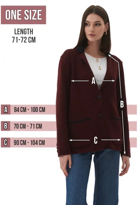 Knit Cardigan Blå
