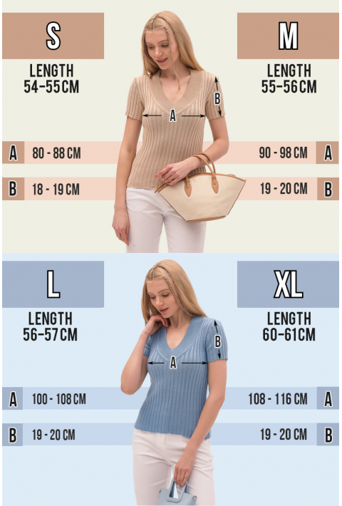 Knit T-Shirt Lyseblå