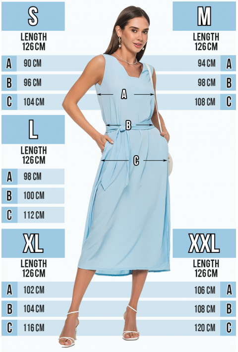 Sleeveless Knit Dress Light blue