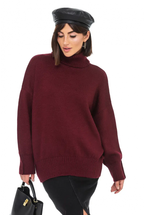 Loose Knit Sweater Bordeaux
