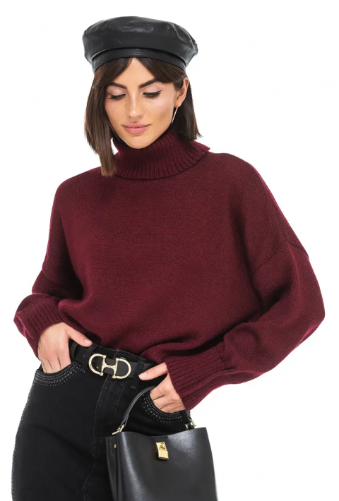 Loose Knit Sweater Bordeaux