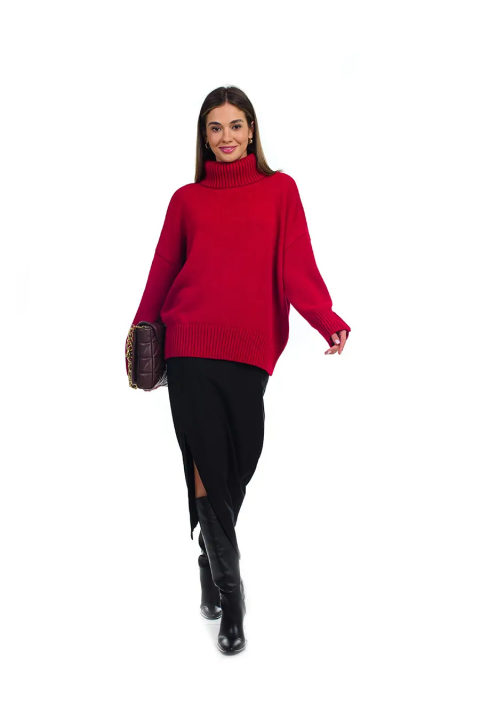 Loose Knit Sweater Rød