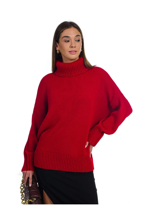 Loose Knit Sweater Rød