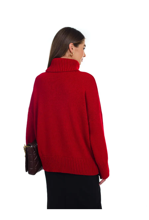 Loose Knit Sweater Rød