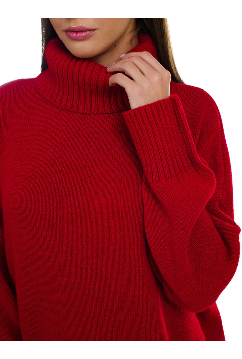 Loose Knit Sweater Rød