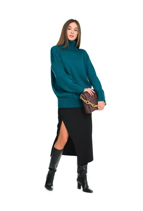 Loose Knit Sweater Marineblå