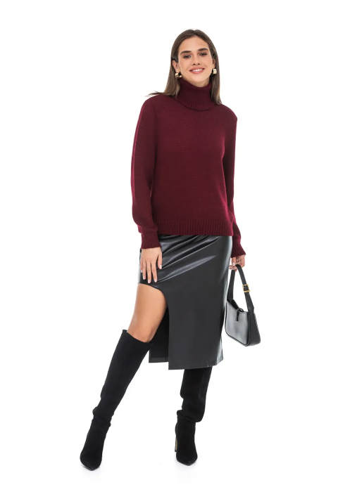 Turtleneck knit pullover 