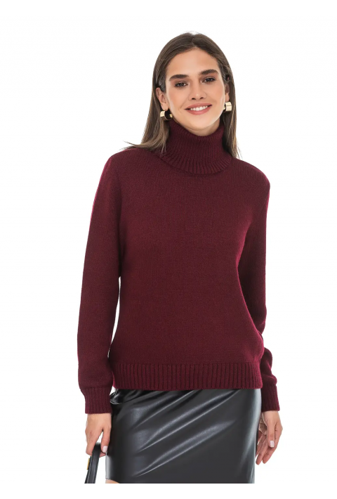 Turtleneck knit pullover 